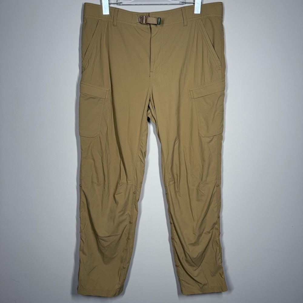 REI Co-op Relaxed Cargo Convertible Hiking Pants Khaki 38x32 Adjustable